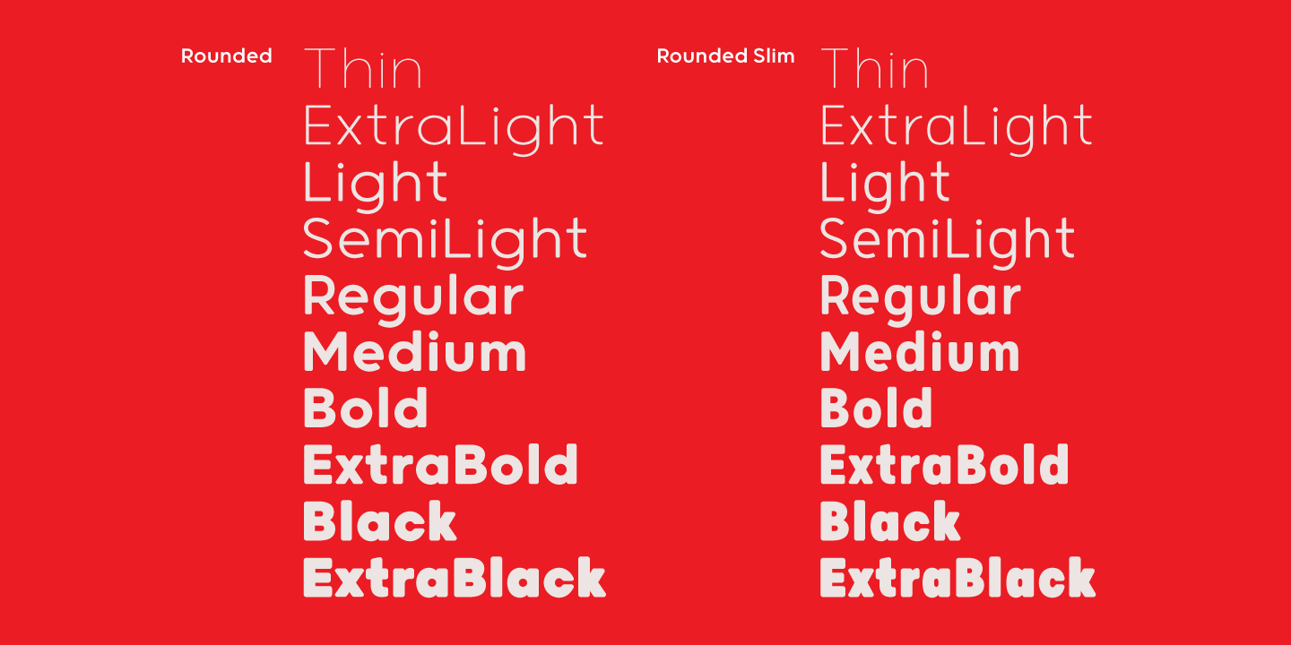 Grold Rounded Slim Extra Light Font preview